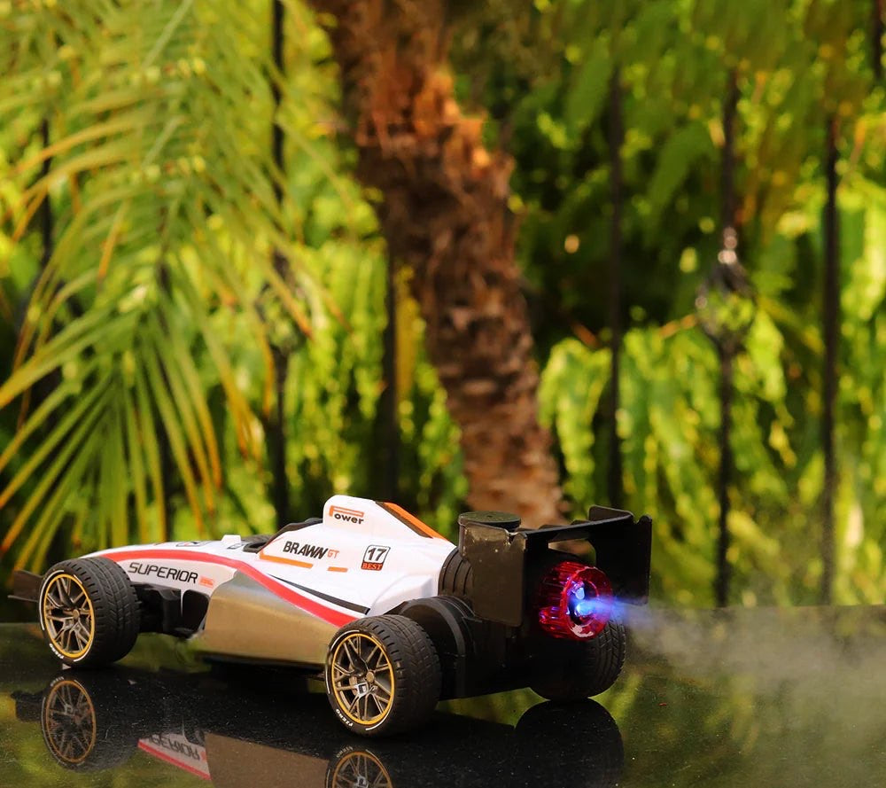 Speed Formula Remote Controlled Racing Car Toy with Lights and Spray Effect | Scale 1:14