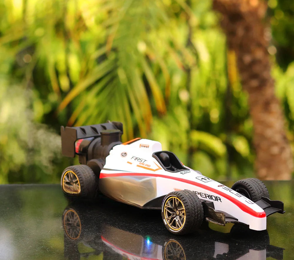 Speed Formula Remote Controlled Racing Car Toy with Lights and Spray Effect | Scale 1:14