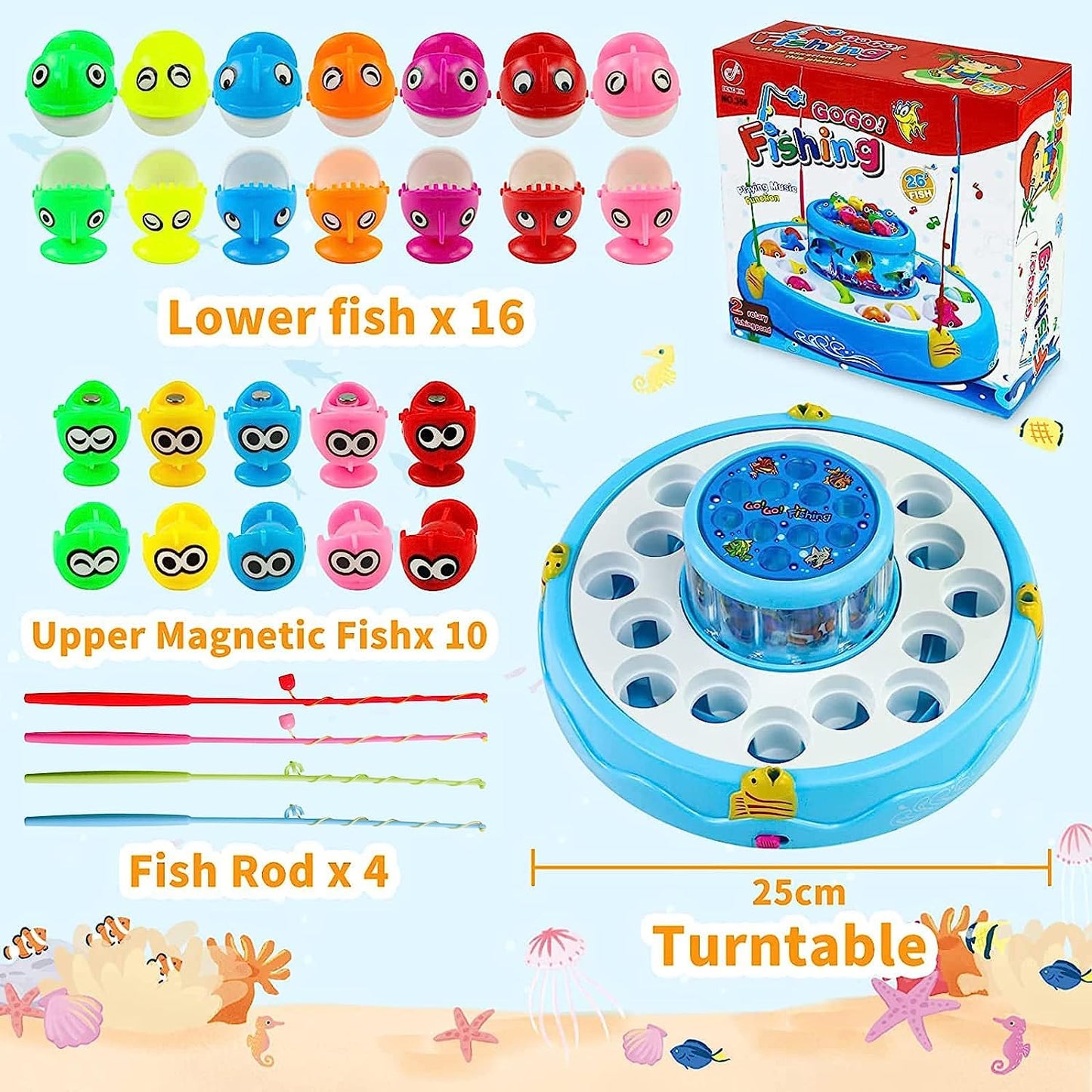 Fish Catching Game with 26 Fishes