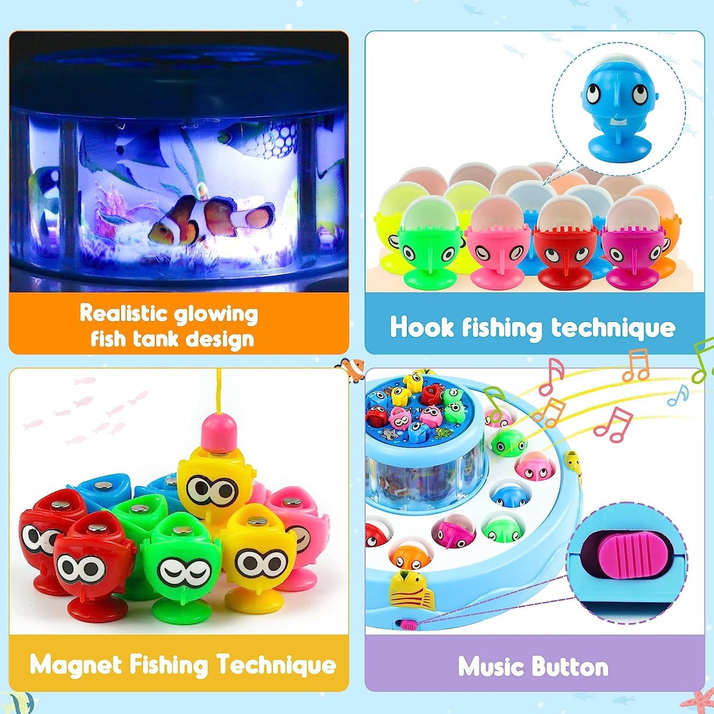 Fish Catching Game with 26 Fishes