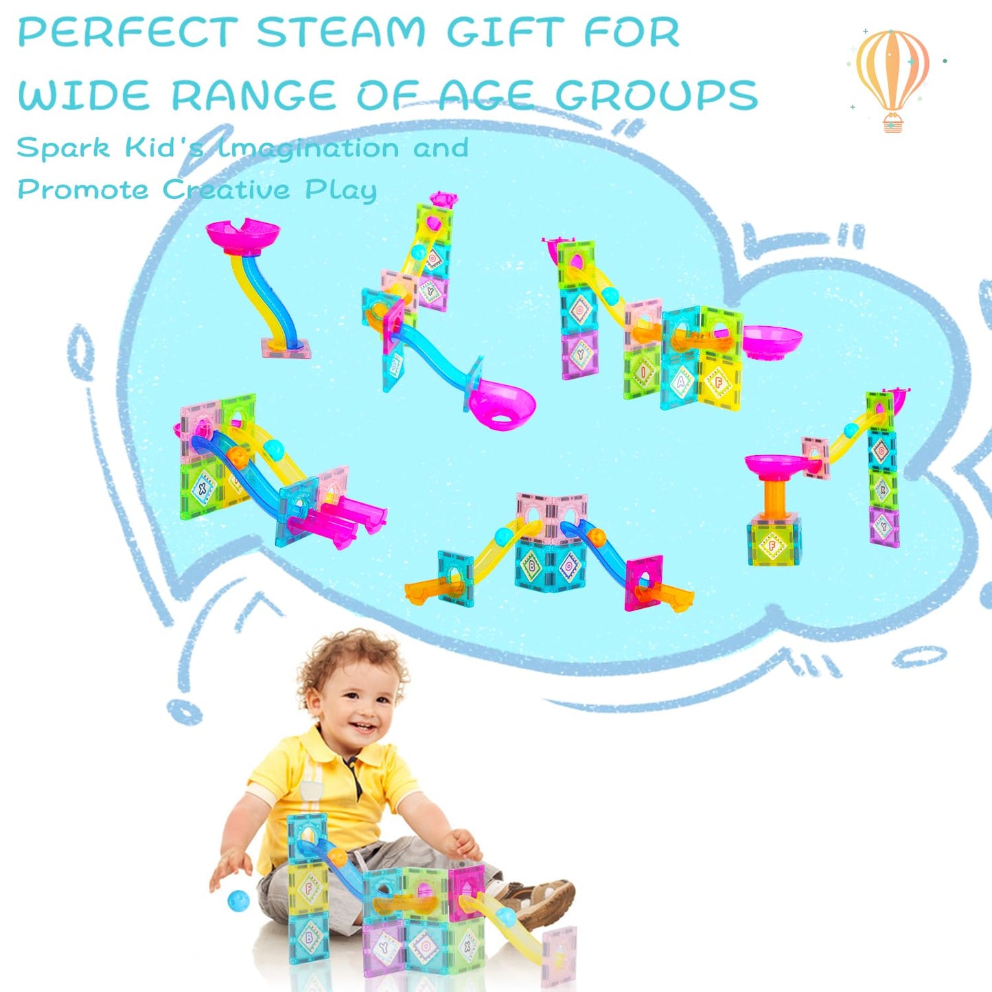 Magnetic Tiles Toy 47PCS