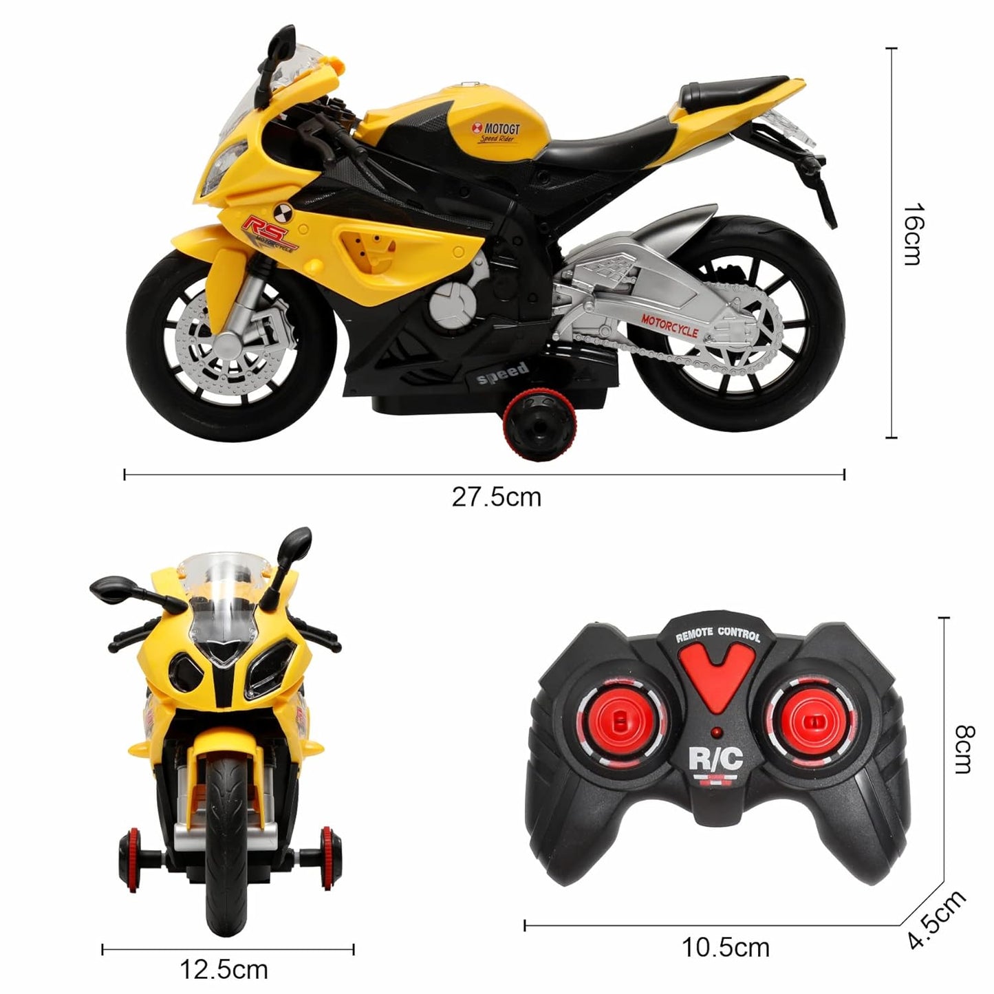 Scale Remote Control Bike|360 Degree Rotating RC Bike|