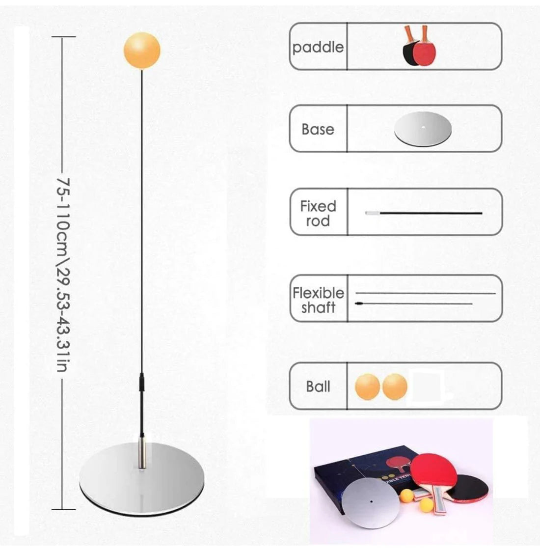 Table Tennis Trainer Set for Kids - Indoor and Outdoor