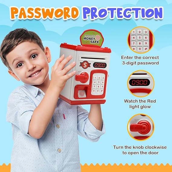 ATM Money Bank | Learn to Save with Finger-print Enabled Piggy Bank