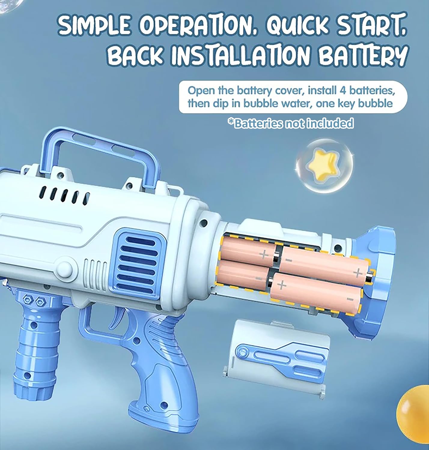 Rocket Bubble Gun Toy for Kids