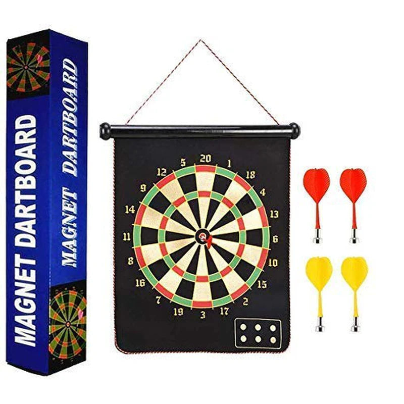 Double Sided Foldable Magnetic Dart Board Game