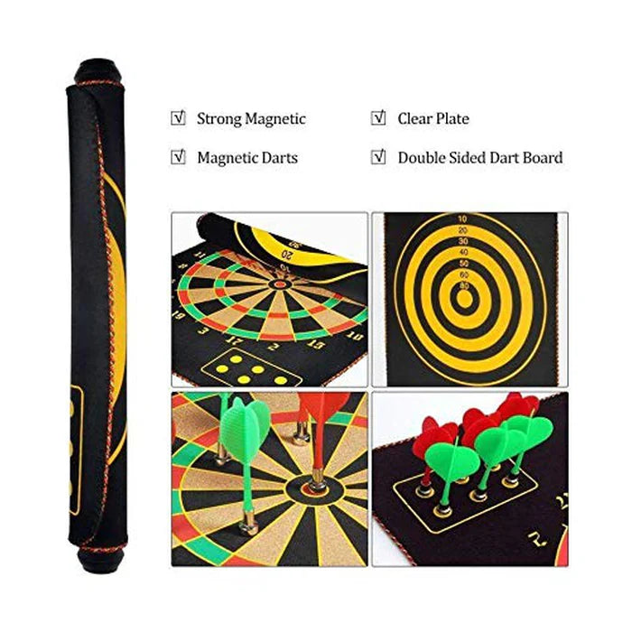 Double Sided Foldable Magnetic Dart Board Game