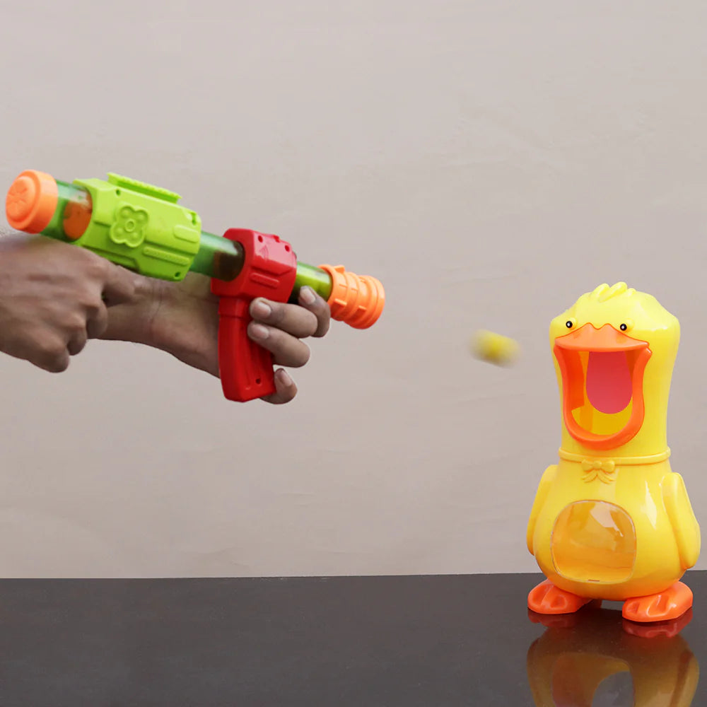 The hungry duck feeding gun game