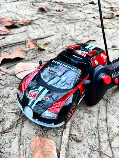 Remote Control Sports Car with Headlights & Door Opening Feature (Rechargeable)
